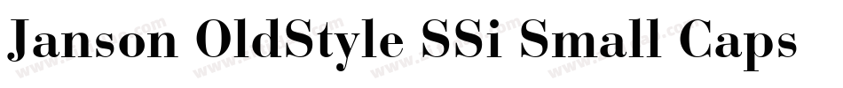 Janson OldStyle SSi Small Caps字体转换